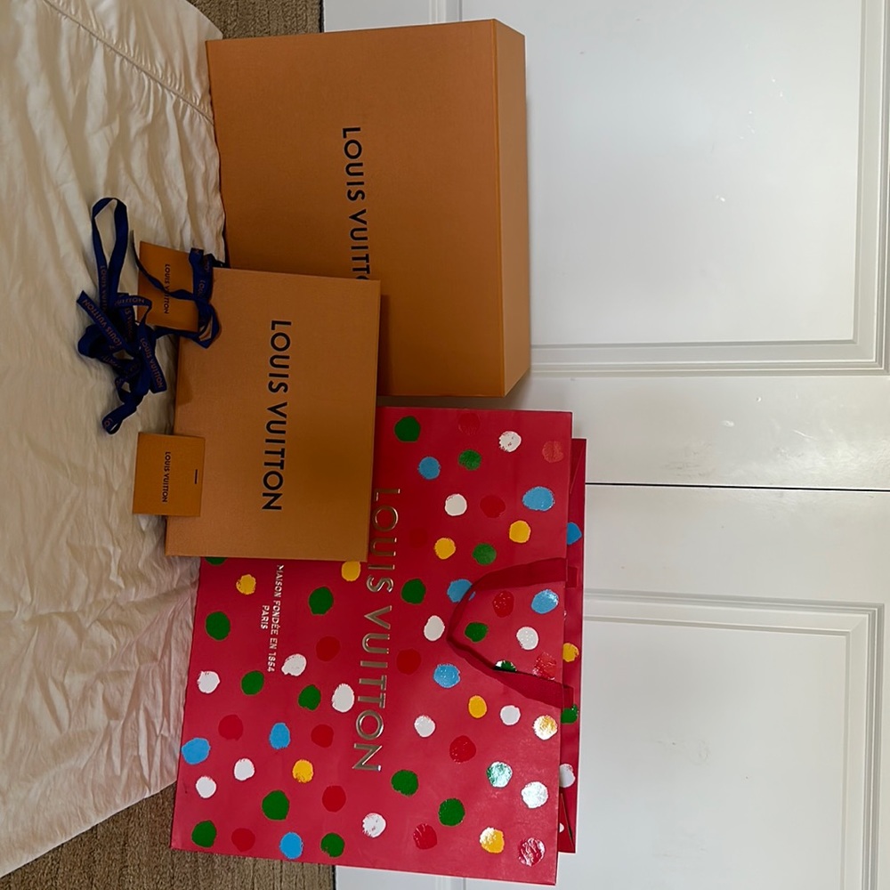 Two boxes and limited Louis Vuitton bag.